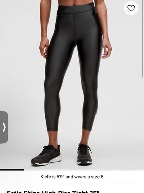 lululemon athletica Satin Shine High-Rise 7/8 Leggings - Black